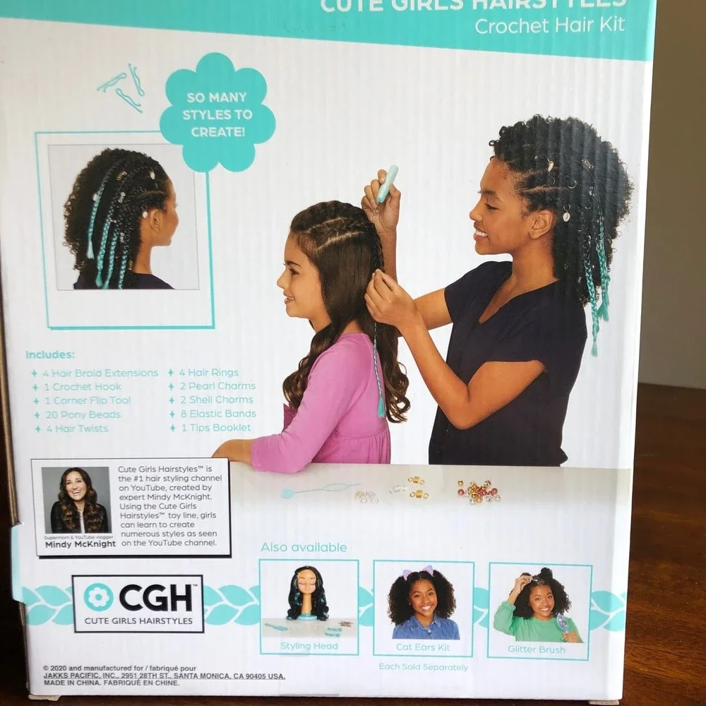 CGH Cute Girls Hairstyles Festival Hair Crochet Kit - Picture 2 of 7
